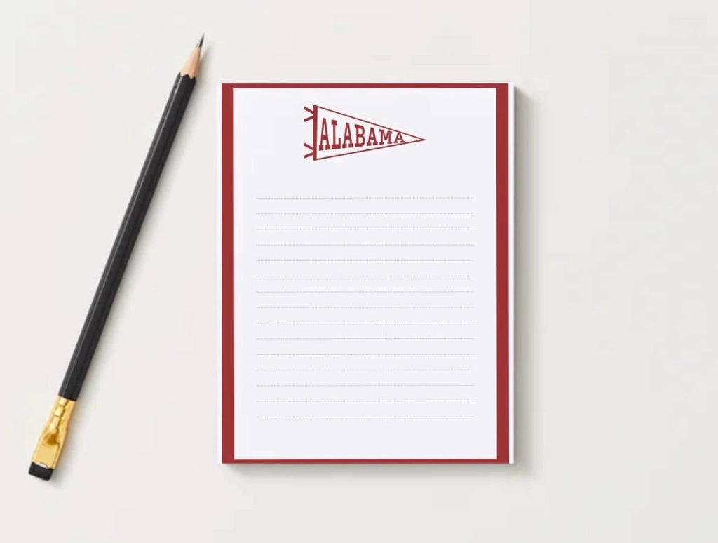 University of Alabama Notepad | Gameday Checklist, Roll Tide Stationery