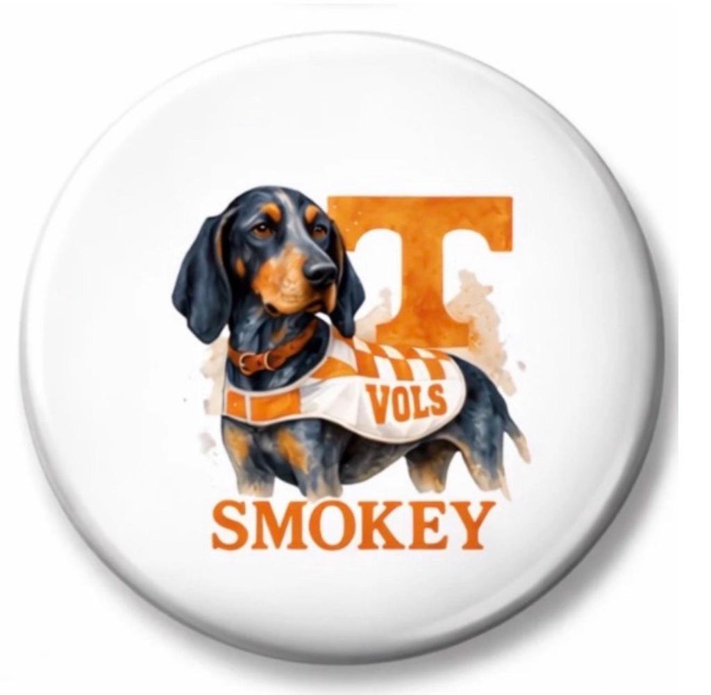 University of Tennessee Game Day Button, Vols Mascot Pin, College Football Accessory