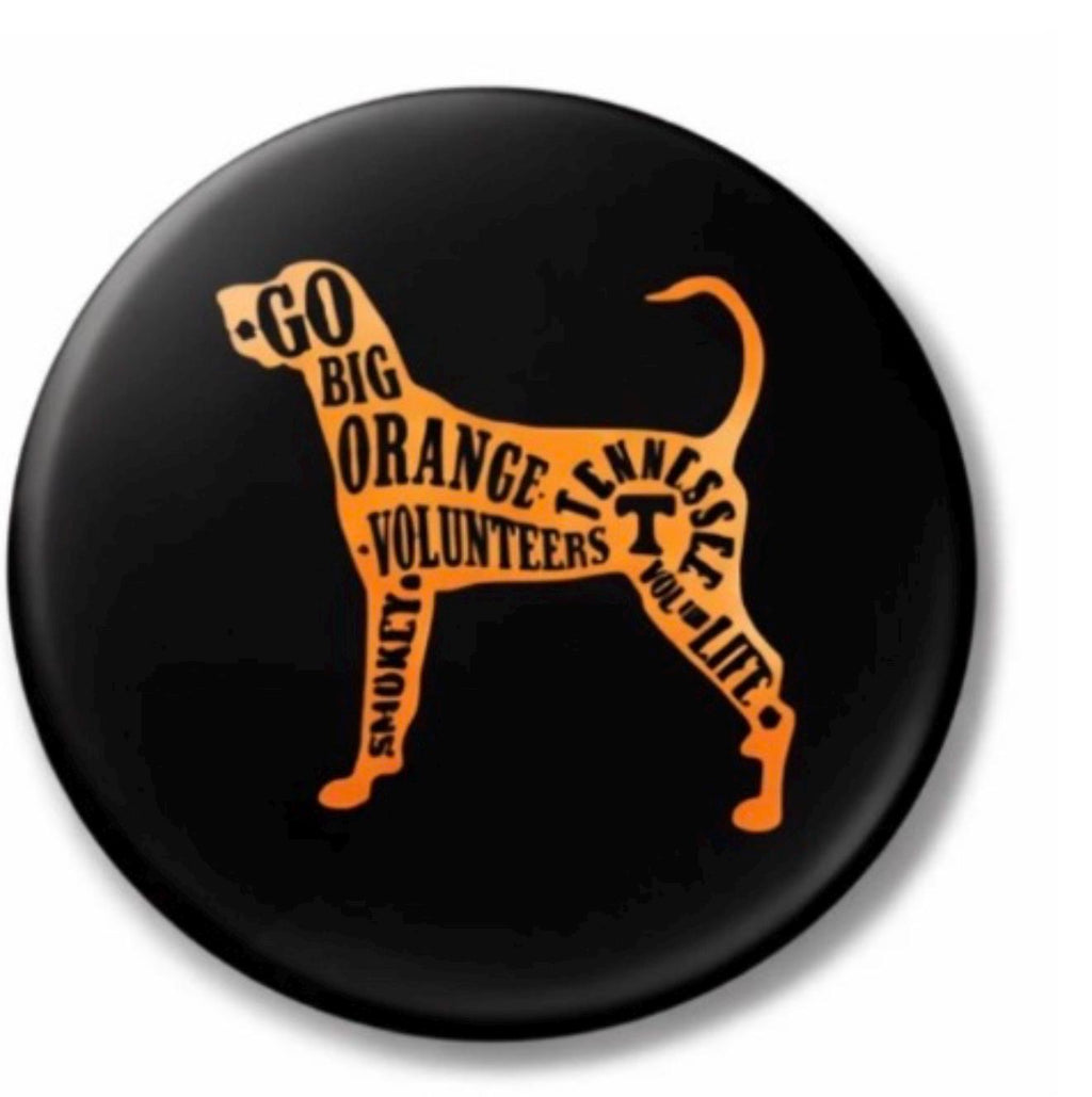 University of Tennessee Game Day Button, Vols Mascot Pin, College Football Accessory