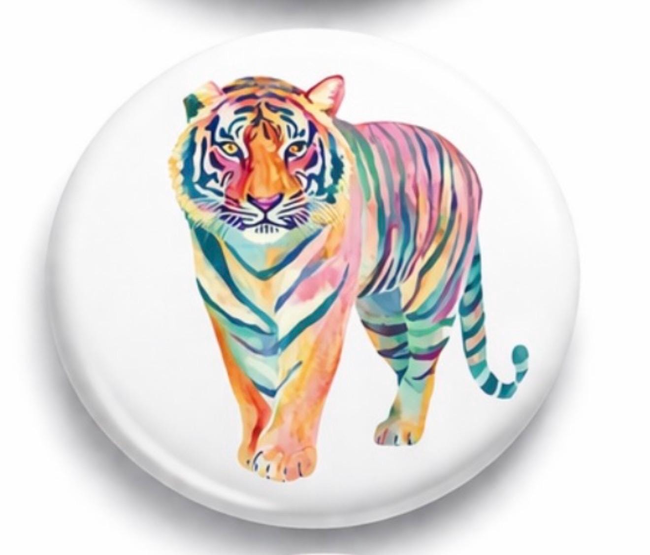 Clemson Tigers Gameday Button | Orange Purple Paw Print Pin Accessory
