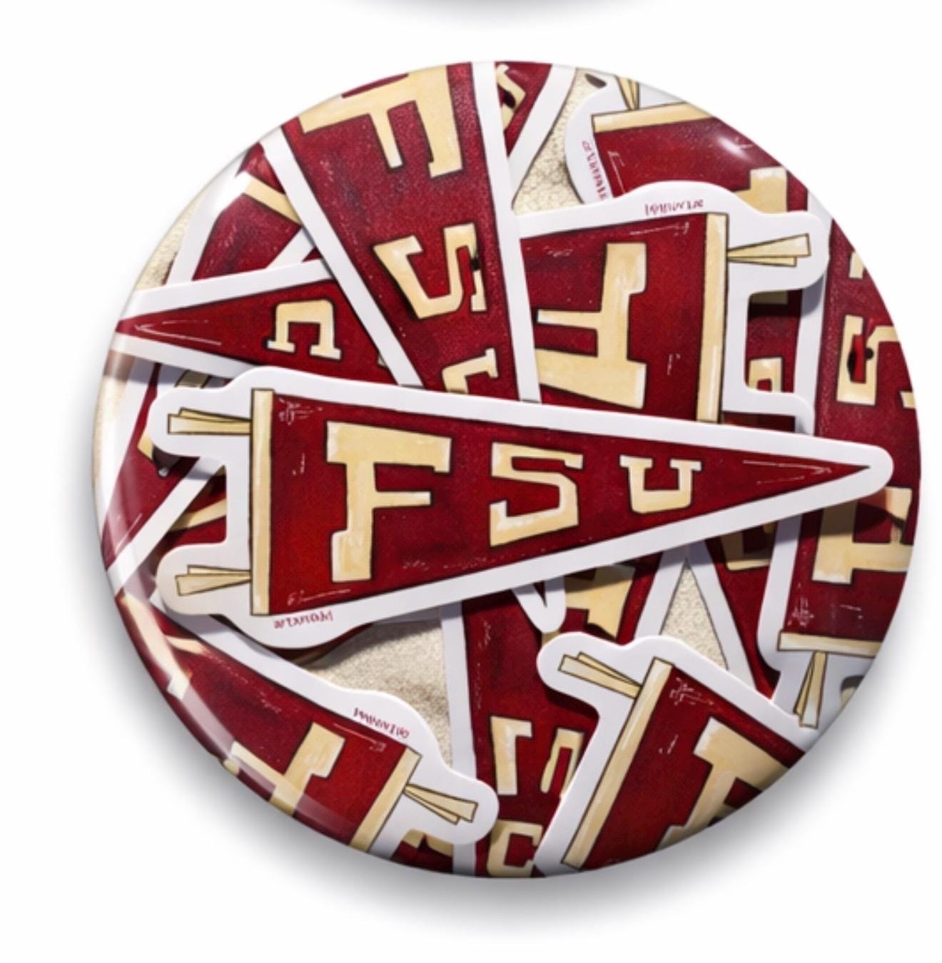 Florida State Seminoles Gameday Button, Garnet Gold Tailgate Accessory
