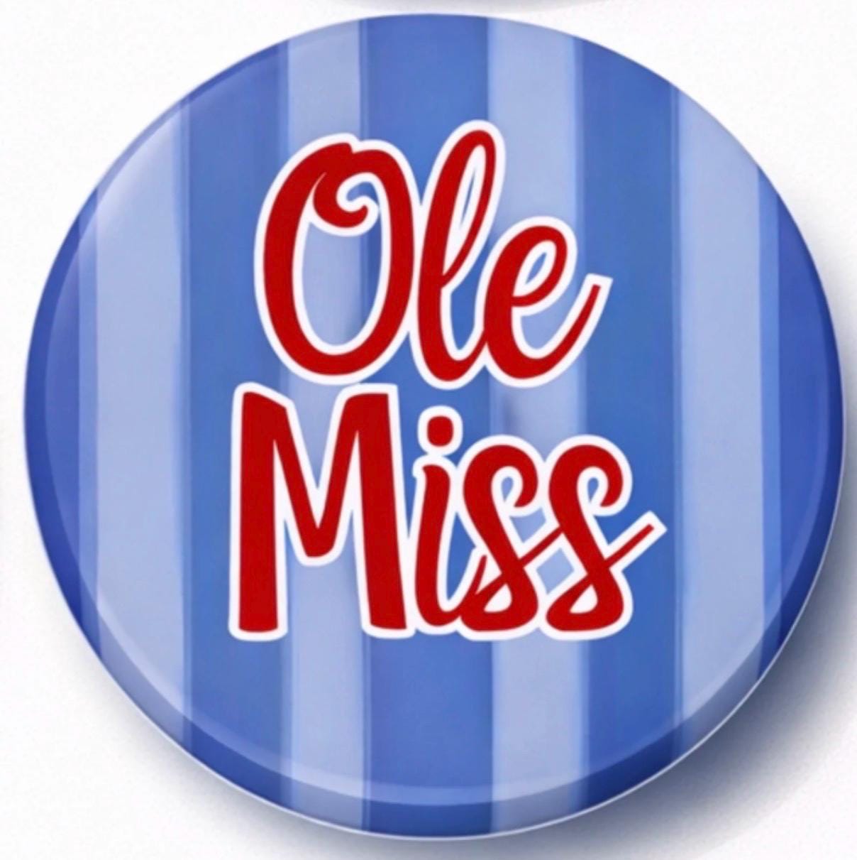 Ole Miss Game Day Button – Rebels Spirit Pin – Football Tailgate Accessory – Team Mom Gift