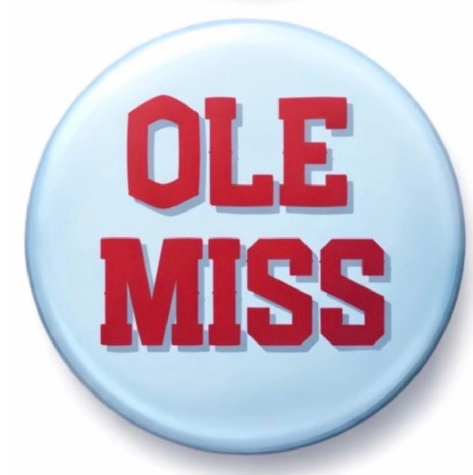 Ole Miss Game Day Button – Rebels Football Tailgate Accessory – 3" Pin