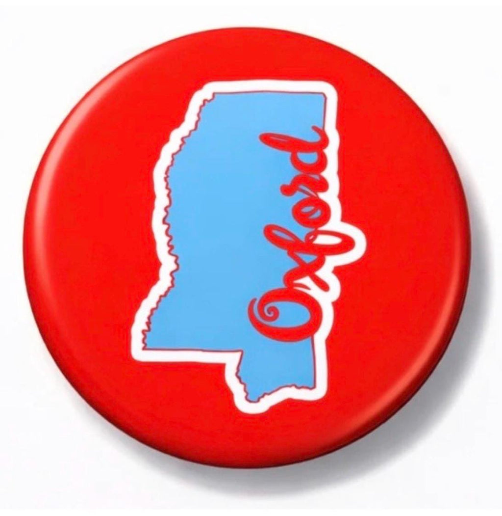 Ole Miss Game Day Button – Rebels Spirit Pin – Football Tailgate Accessory – Senior Night Button