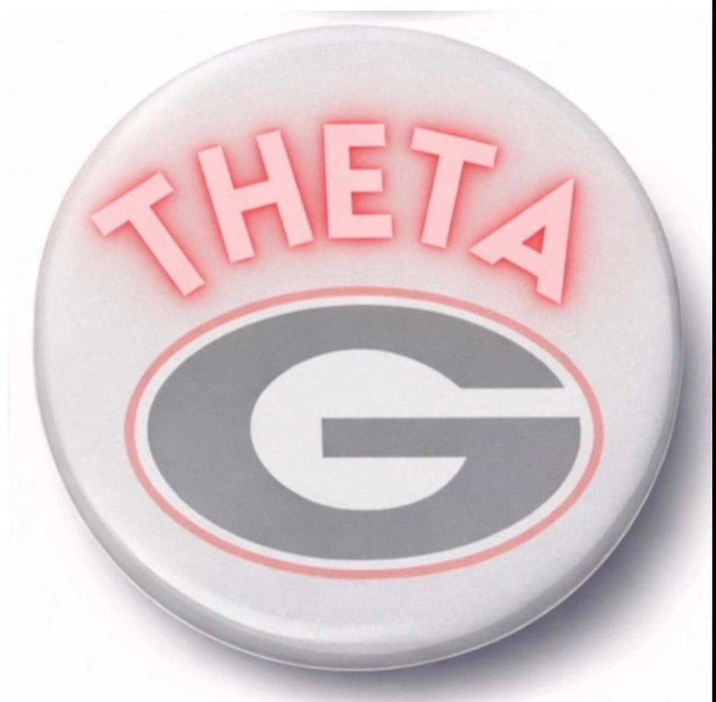 UGA Game Day Button – Georgia Bulldogs Theta Sorority Pin – Tailgate Accessory