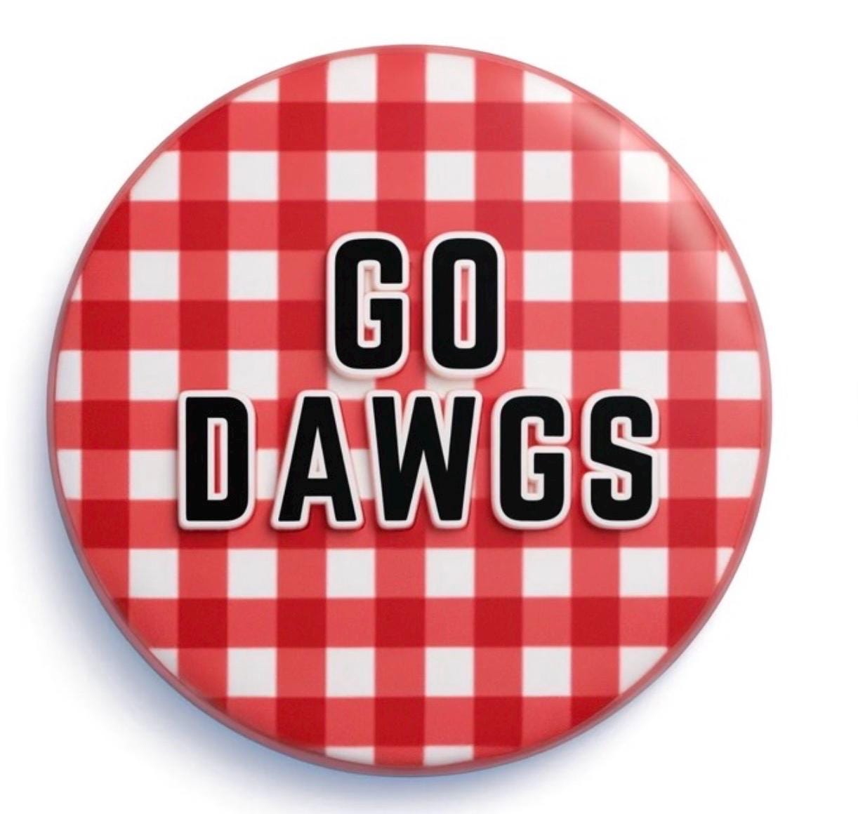 UGA Game Day Button – Georgia Bulldogs Spirit Pin – Tailgate Accessory – Sorority Day