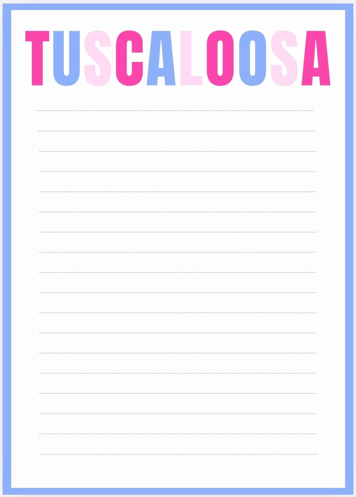 University of Alabama Notepad | Gameday Checklist, Roll Tide Stationery