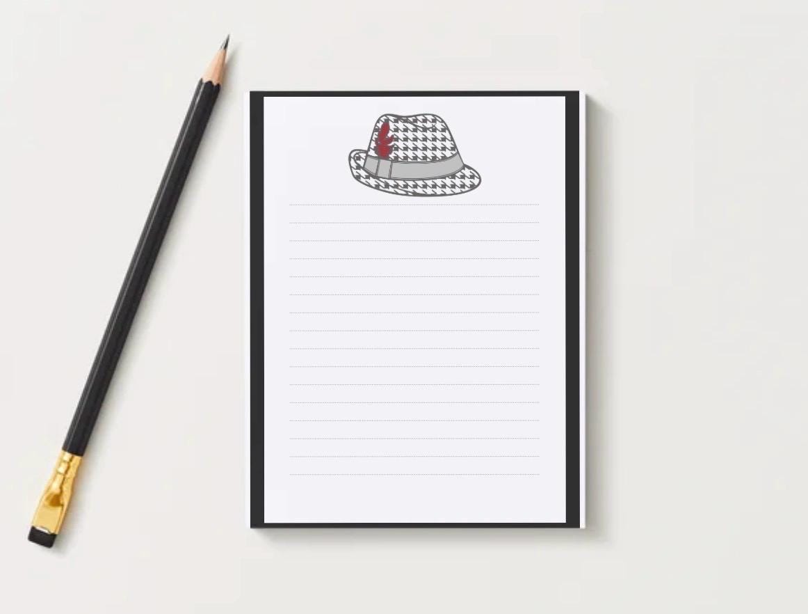 University of Alabama Notepad | Gameday Checklist, Roll Tide Stationery
