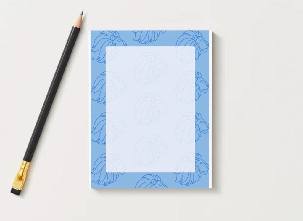 Alpha Delta Pi Notepad, ADPi Sorority Stationery, College Desk Pad, Lion Design