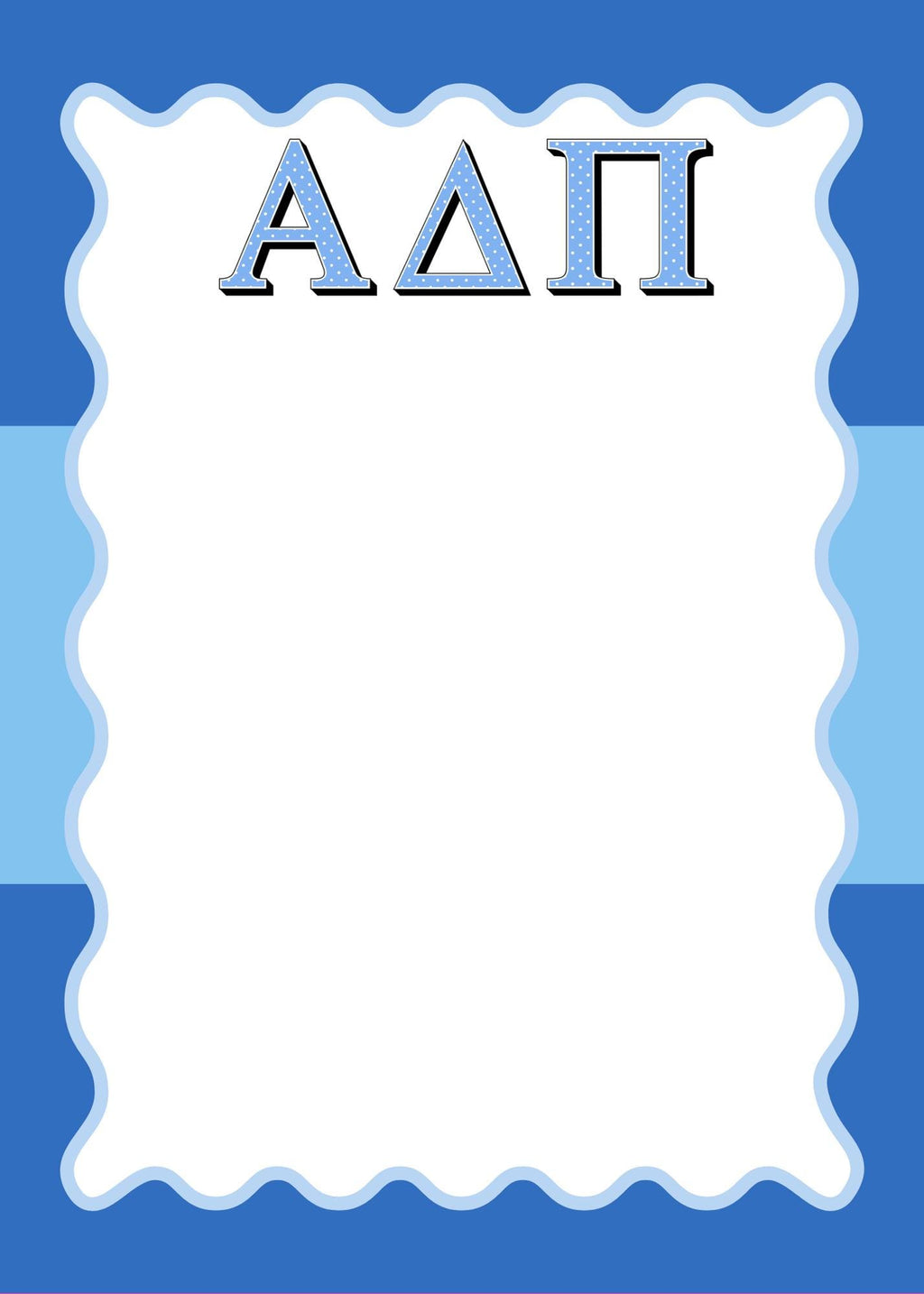 Alpha Delta Pi Notepad, ADPi Sorority Stationery, College Desk Pad, Big Little Gift
