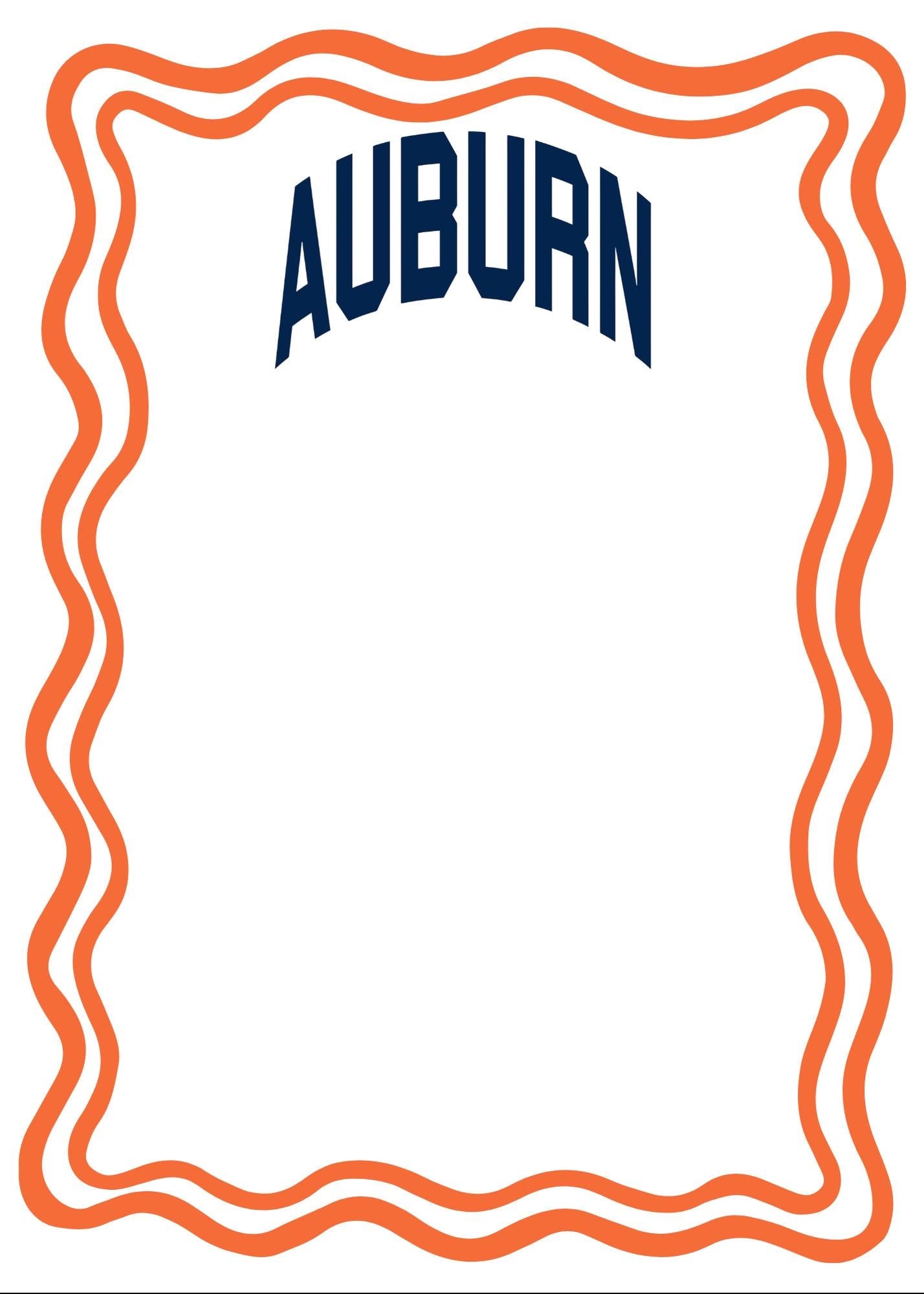 Auburn Inspired Notepad |  Gameday Checklist | Inspired War Eagle Fan Gift | College Student Stationery