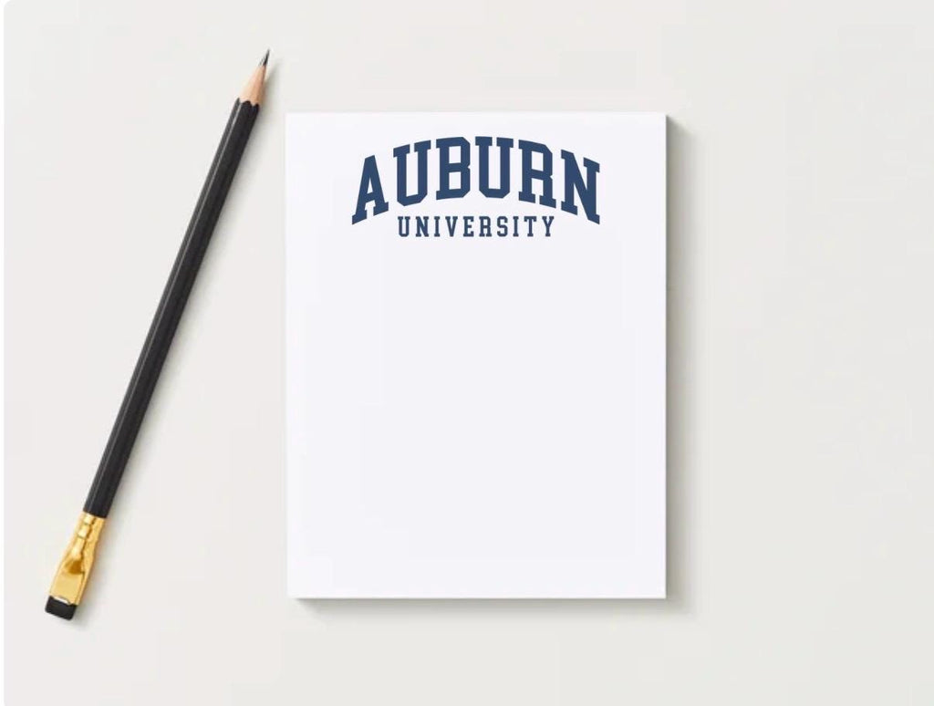 Blue and Orange University Notepad |  Gameday Checklist | War Eagle Fan Gift | College Student Stationery