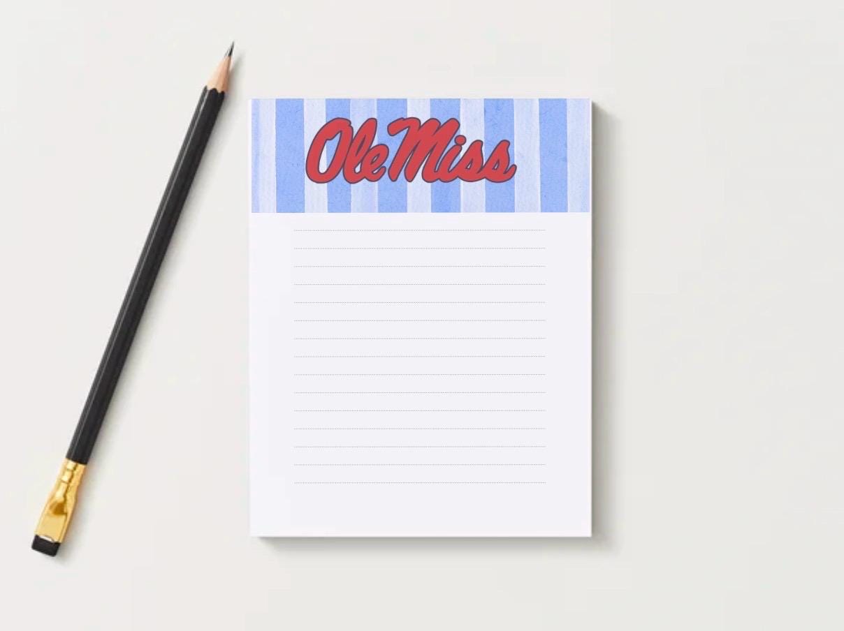 Ole Miss Rebels Gameday Checklist Notepad | College Student Stationery