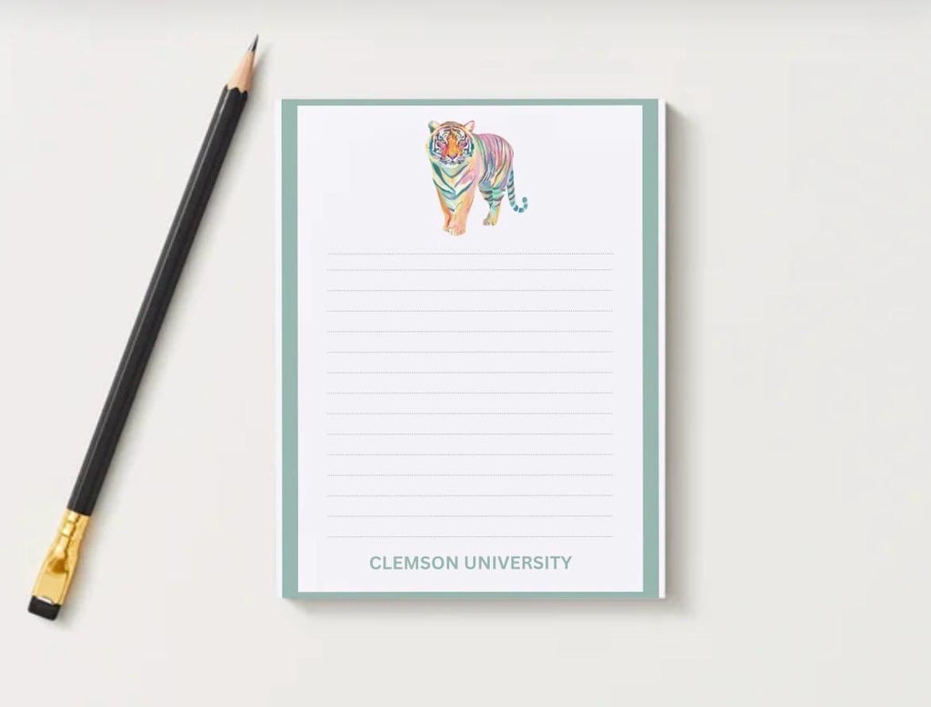 Clemson University Notepad | Clemson Gameday Checklist | Tiger Fan Gift | College Student Stationery