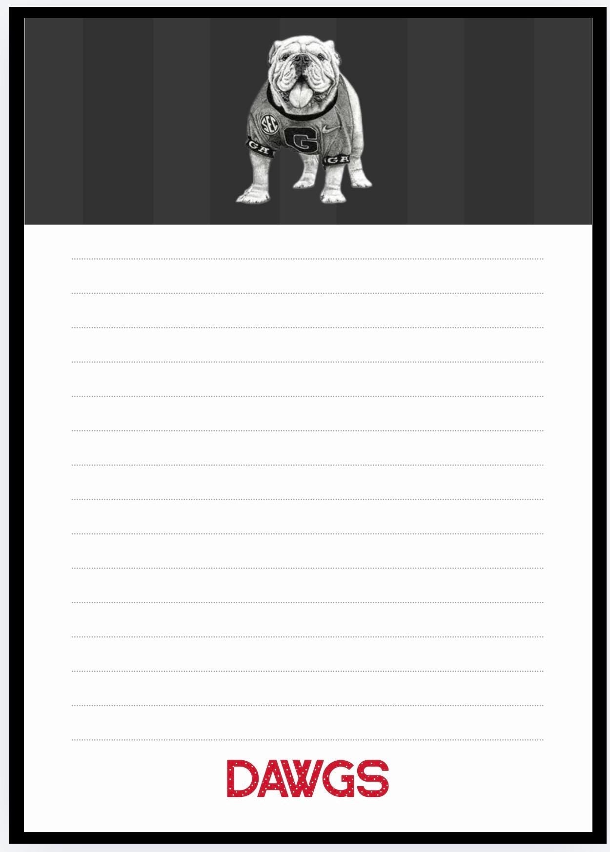 University of Georgia Notepad | UGA Gameday Checklist | Bulldog Fan Gift | College Student Stationery