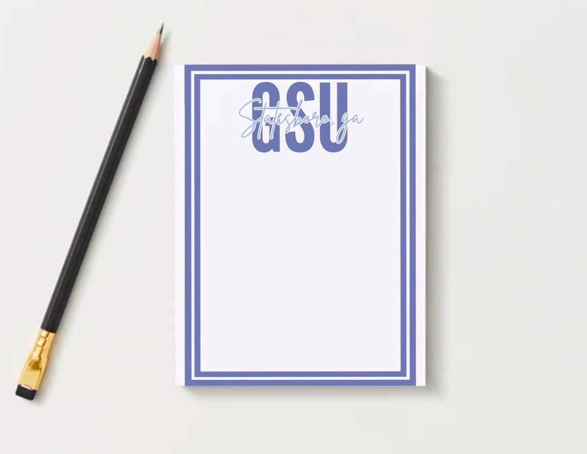 Georgia Southern University Notepad | Gameday Checklist, Eagle Fan Stationery