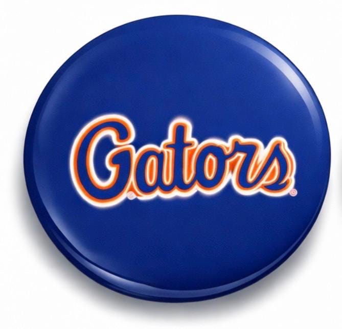 University of Florida Gators Gameday Button | SEC Football Pin | Tailgate Accessory