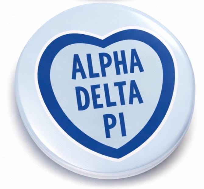 ADPi Game Day Button – Sorority Football Tailgate Accessory – Big Little Gift