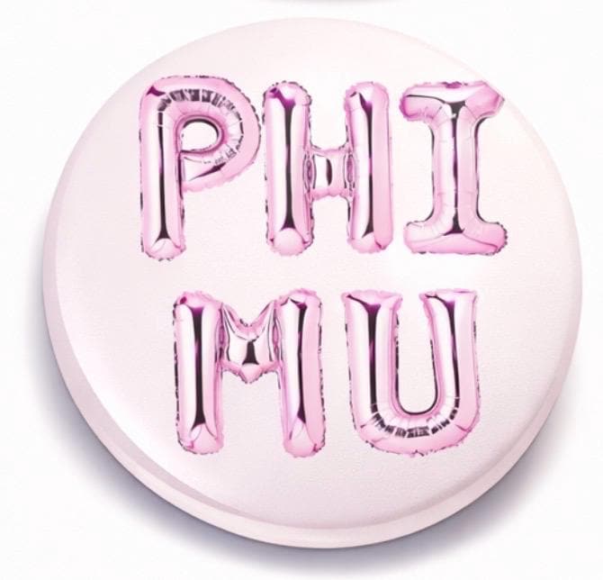 Phi Mu Gameday Button, Sorority Game Day Pin, College Tailgate Accessory