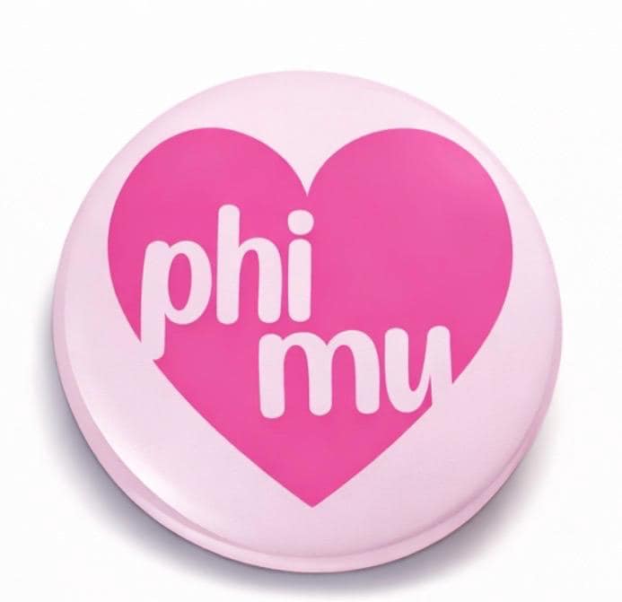 Phi Mu Gameday Button, Sorority Game Day Pin, College Tailgate Accessory, Greek Life Pin