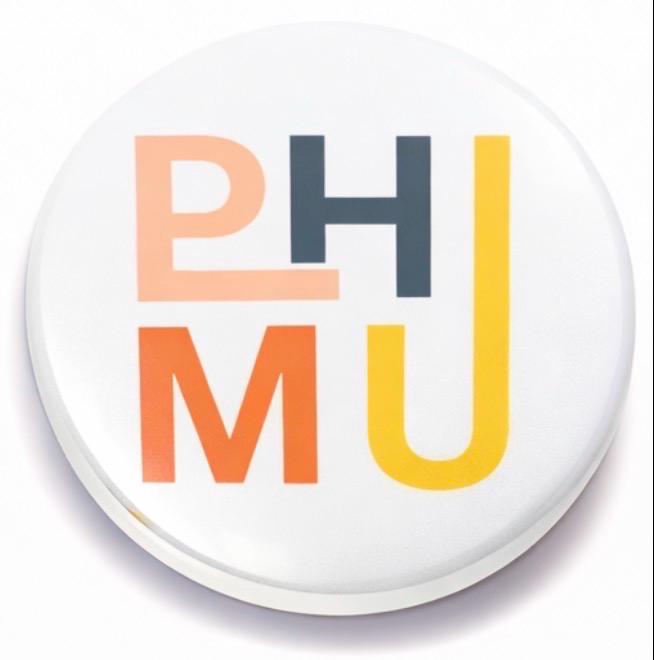 Phi Mu Gameday Button, Sorority Collegiate Tailgate Accessory, Metal Pin-Back