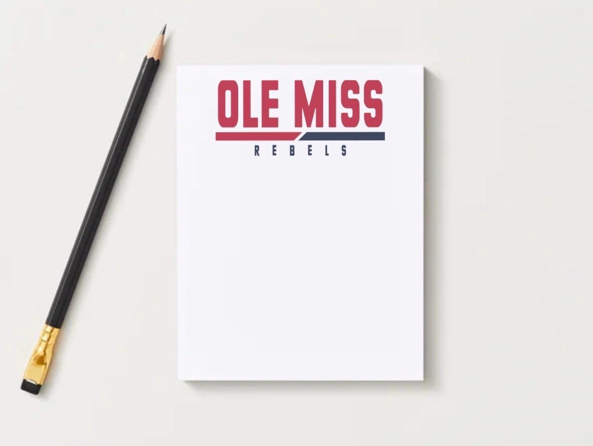 Ole Miss Rebels Gameday Checklist Notepad | College Student Stationery