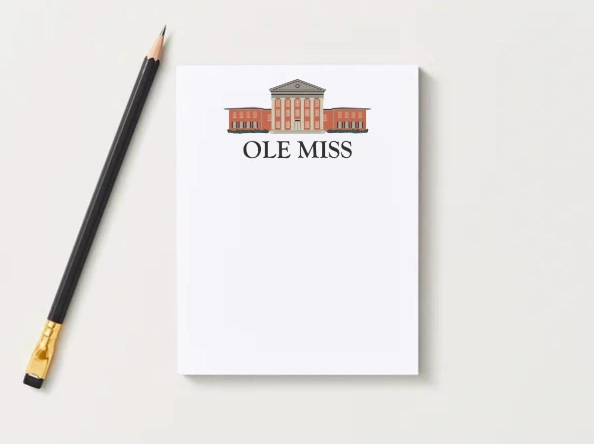 Ole Miss Rebels Gameday Checklist Notepad | College Student Stationery