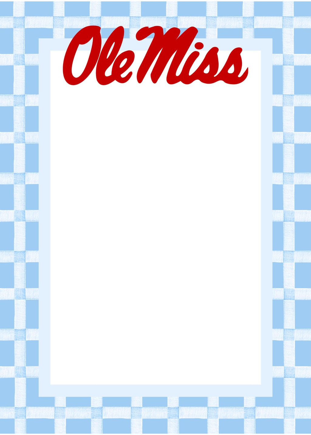 Ole Miss Rebels Gameday Checklist Notepad | College Student Stationery