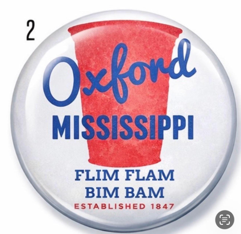 Ole Miss Rebels Game Day Button – Oxford Mississippi Spirit Pin – Tailgate Accessory
