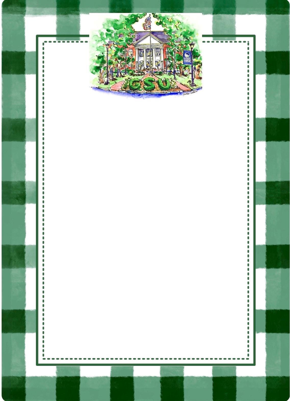 Georgia Southern University Notepad | Gameday Checklist, Eagle Fan Stationery