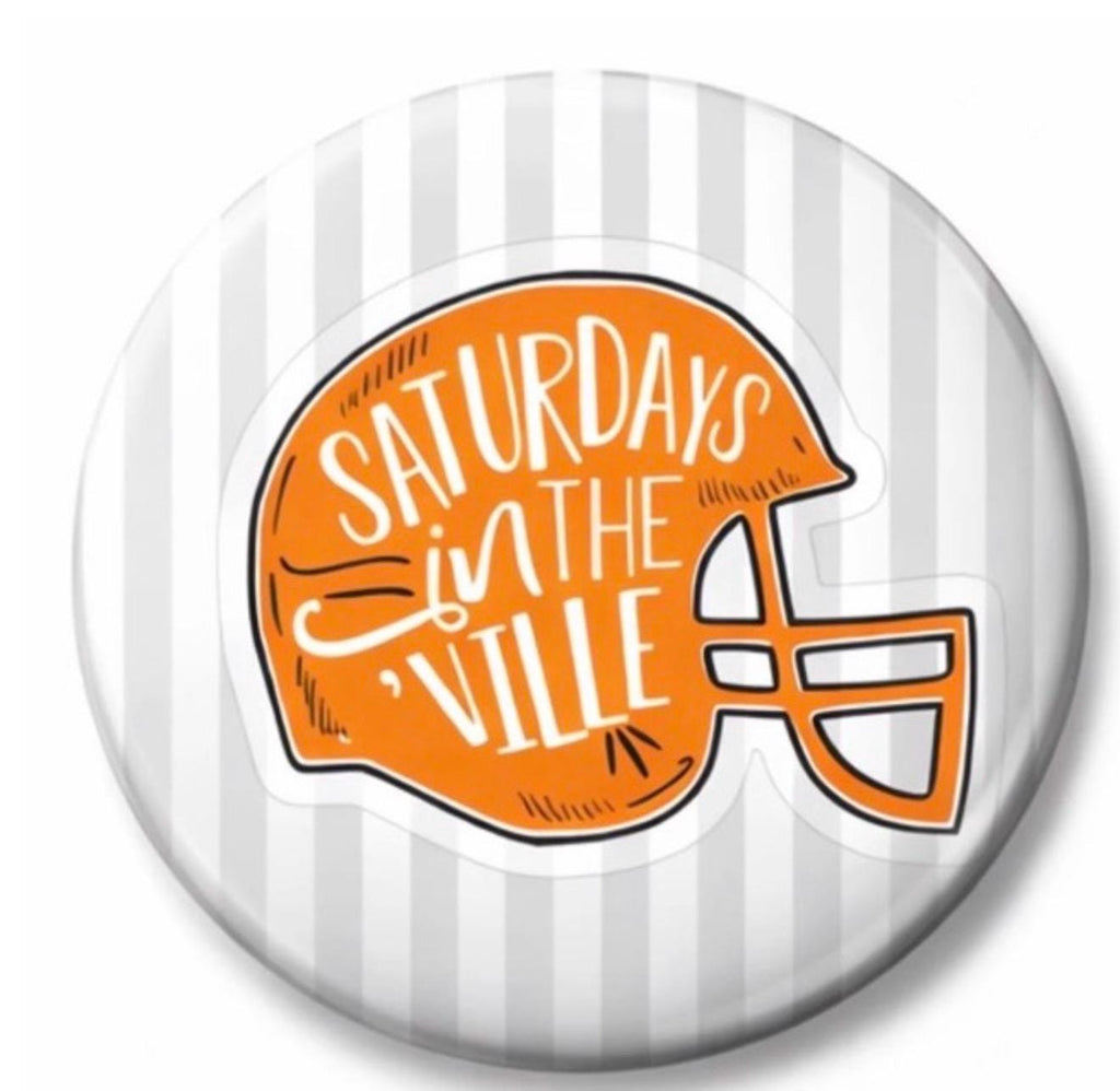 University of Tennessee Game Day Button, Vols Mascot Pin, College Football Accessory