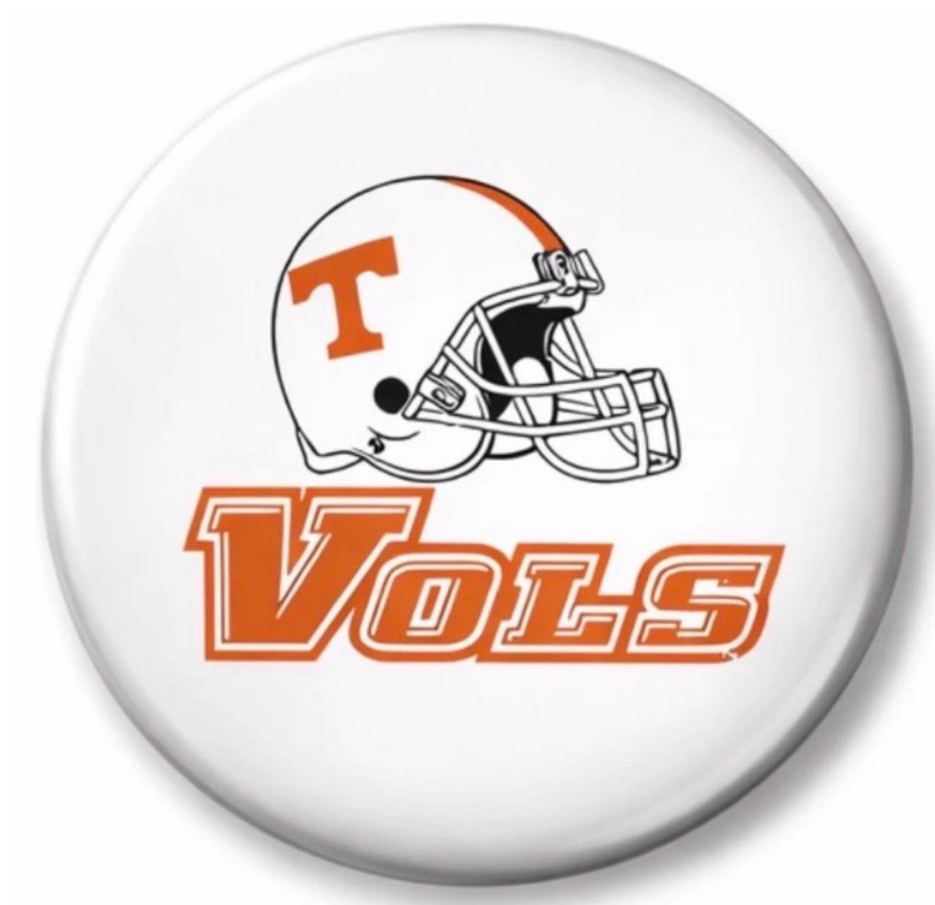 University of Tennessee Game Day Button, Vols Mascot Pin, College Football Accessory