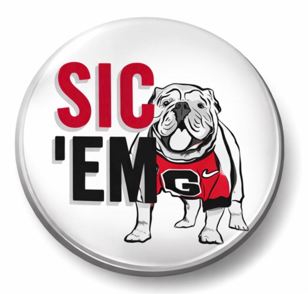 UGA Game Day Button – Georgia Bulldogs Football Tailgate Accessory – Sorority Pin