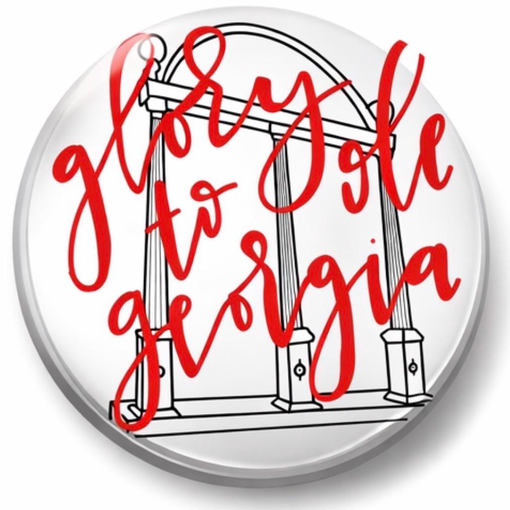 UGA Game Day Button – Georgia Bulldogs Spirit Pin – Tailgate Accessory – Sorority Event