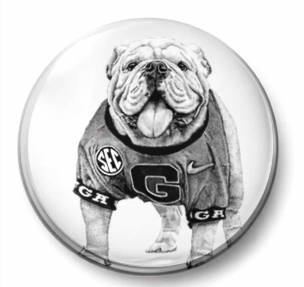 UGA Game Day Button – Georgia Bulldogs Spirit Pin – Tailgate Accessory (3" Round)