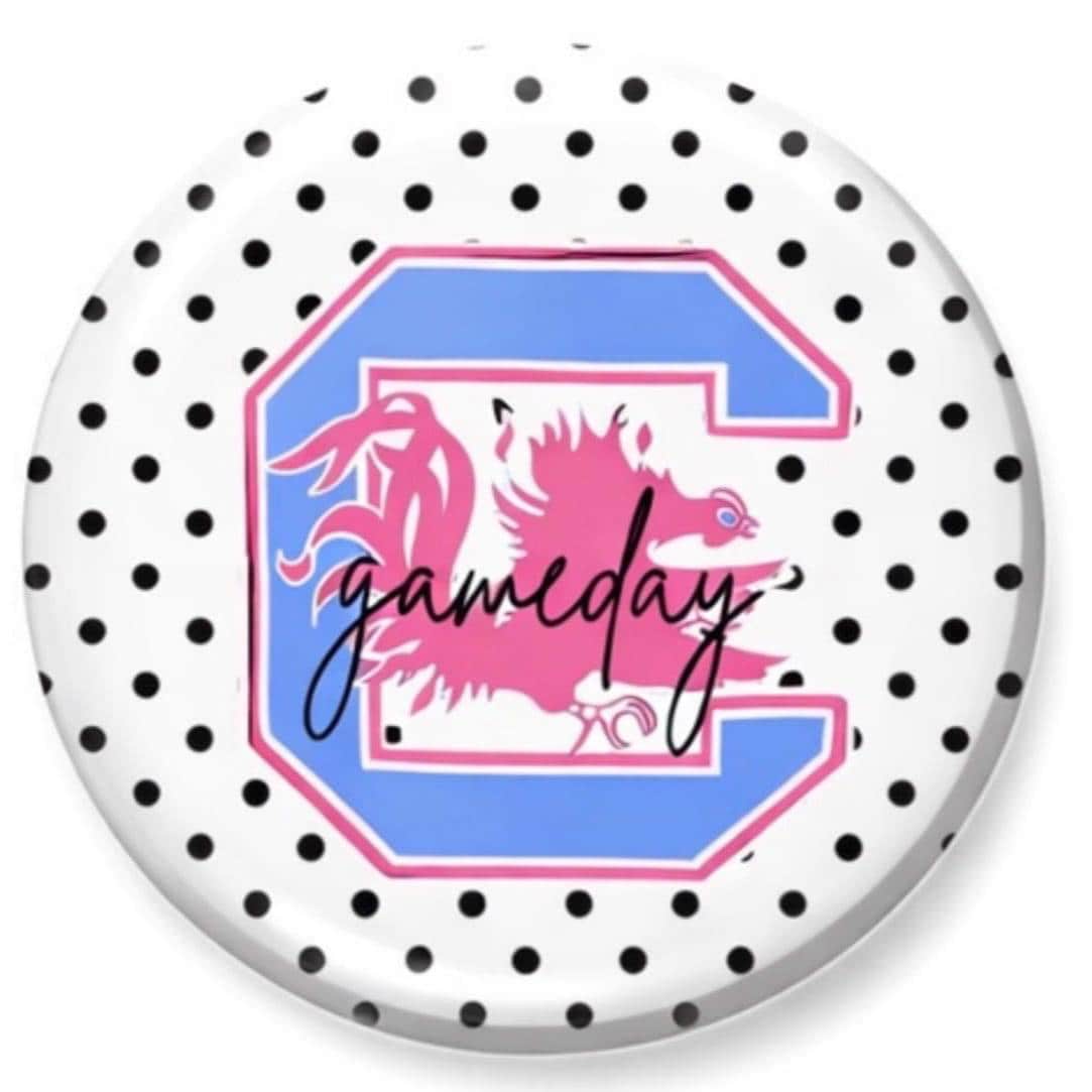 South Carolina Gamecocks Gameday Button | USC Football Tailgate Accessory (3" Round)