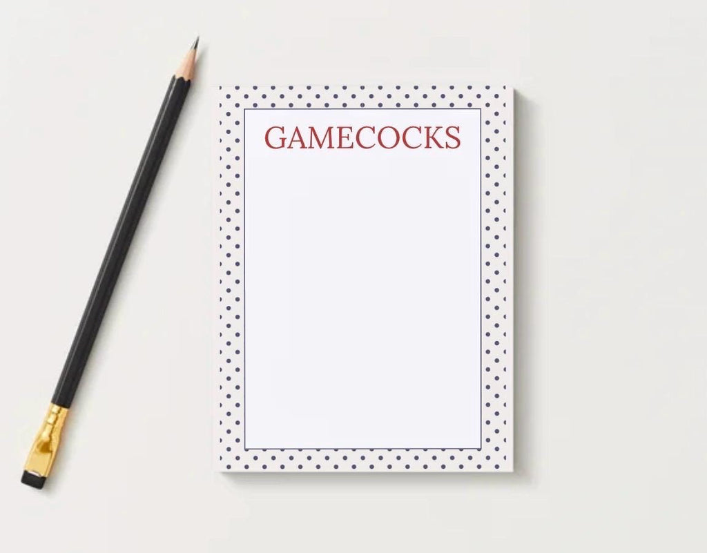 Garnet Black Gamecocks Notepad | South Carolina College Stationery (5x7")