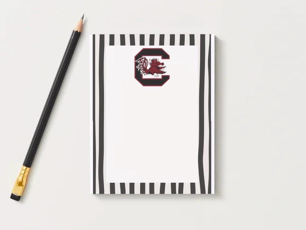 Garnet Black Notepad | South Carolina Game Day List Pad | College Stationery (5x7")