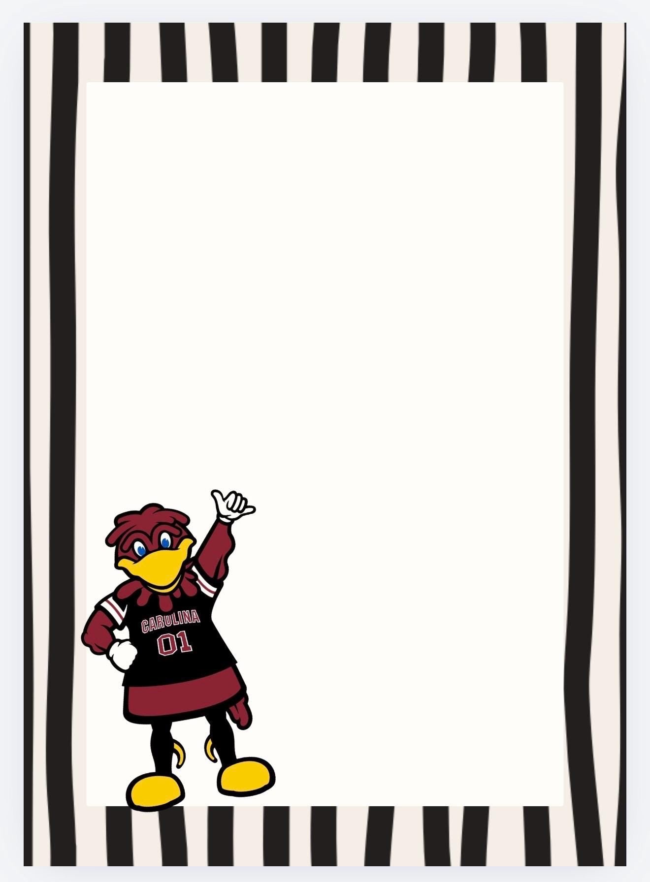 Garnet Black Notepad | South Carolina Game Day List Pad 5x7"