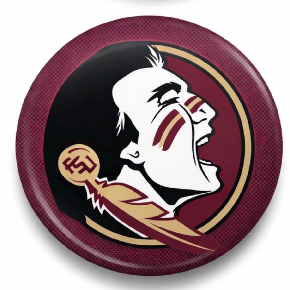 Florida State Seminoles Gameday Button, Garnet Gold Tailgate Accessory