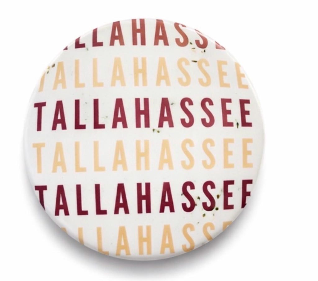 Florida State Gameday Button, Tallahassee Garnet Gold Pin, College Tailgate Accessory