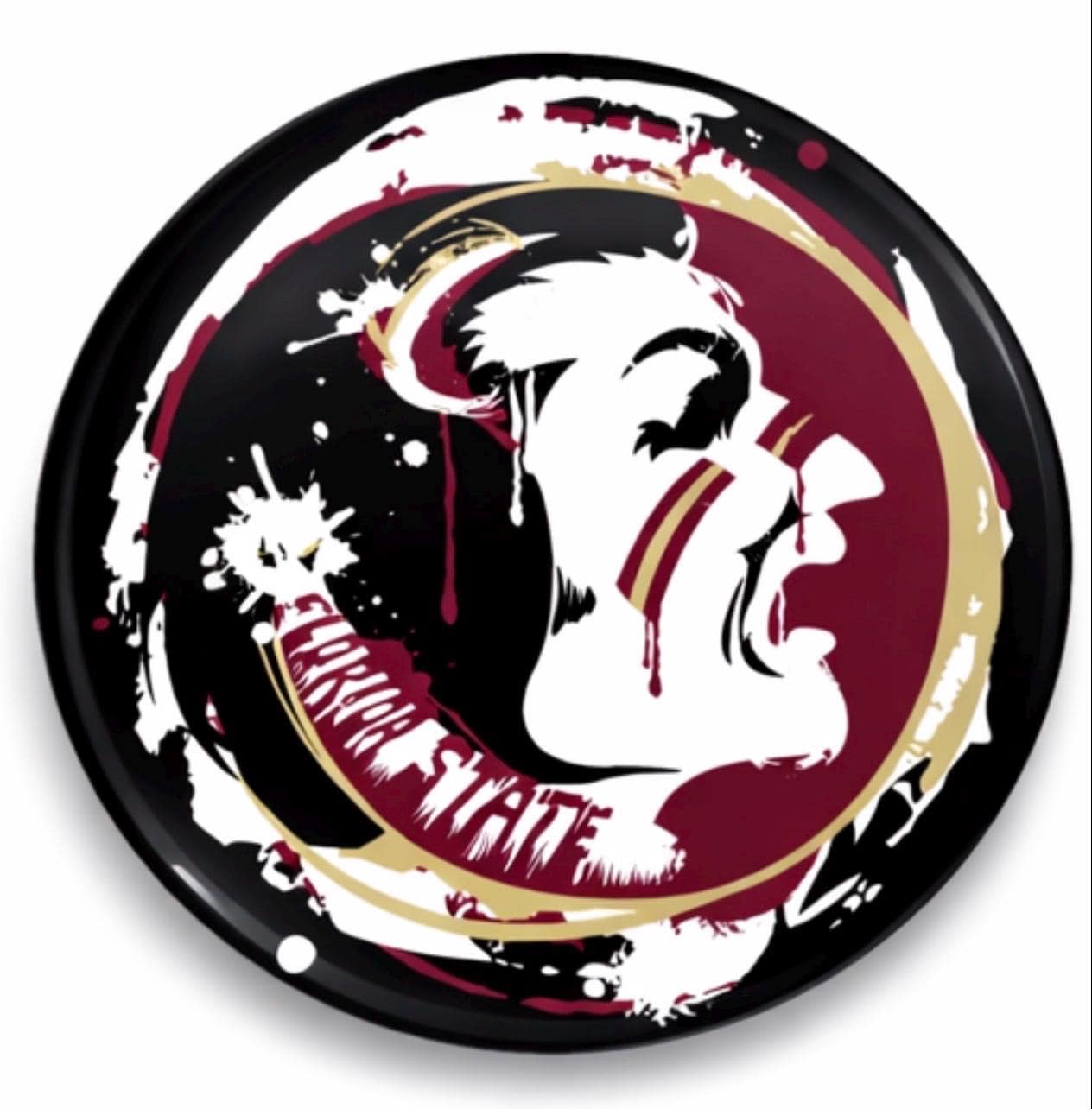 Florida State Seminoles Gameday Button, Garnet Gold Tailgate Accessory
