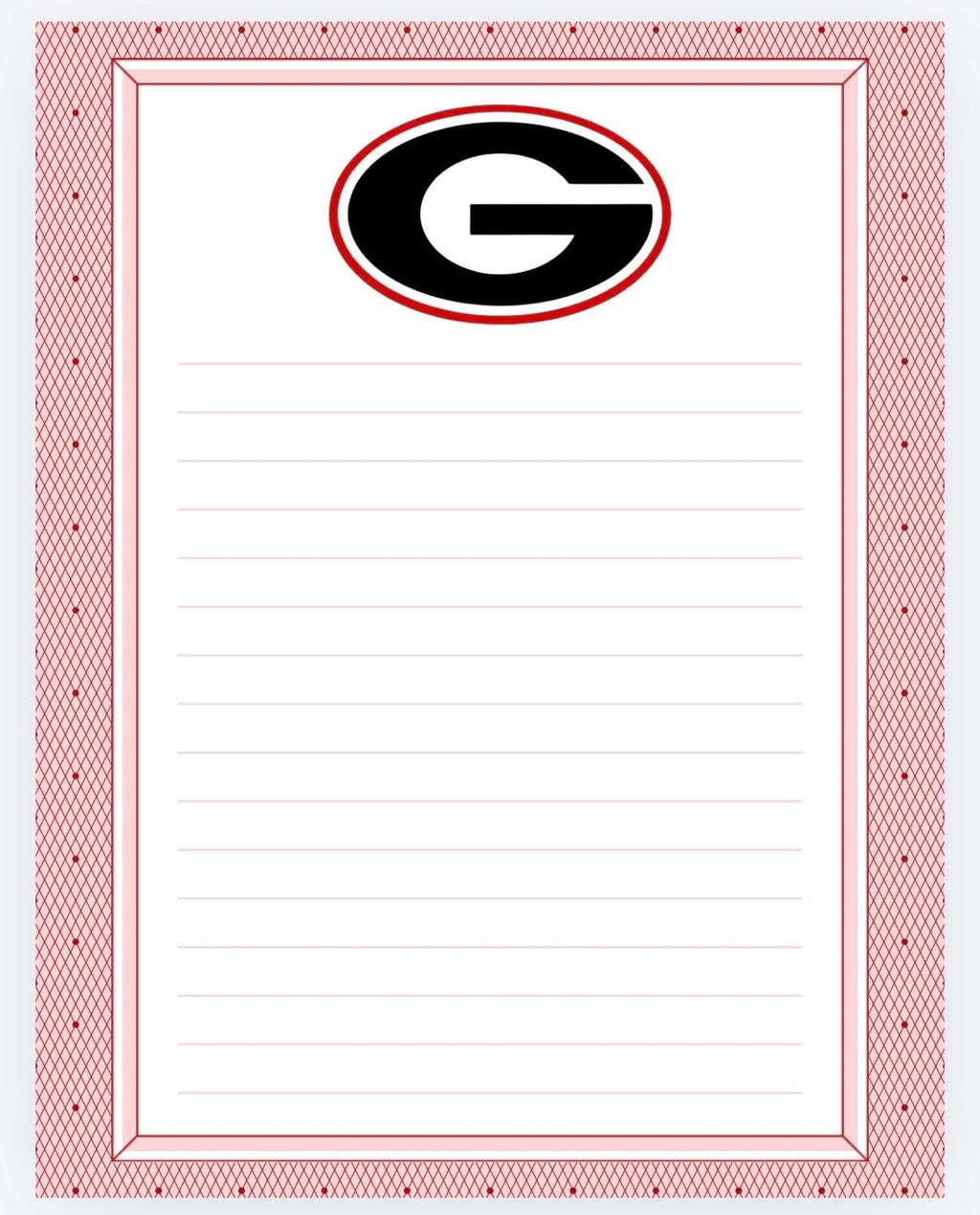 University of Georgia Notepad | UGA Gameday Checklist | Bulldog Fan Gift | College Student Stationery