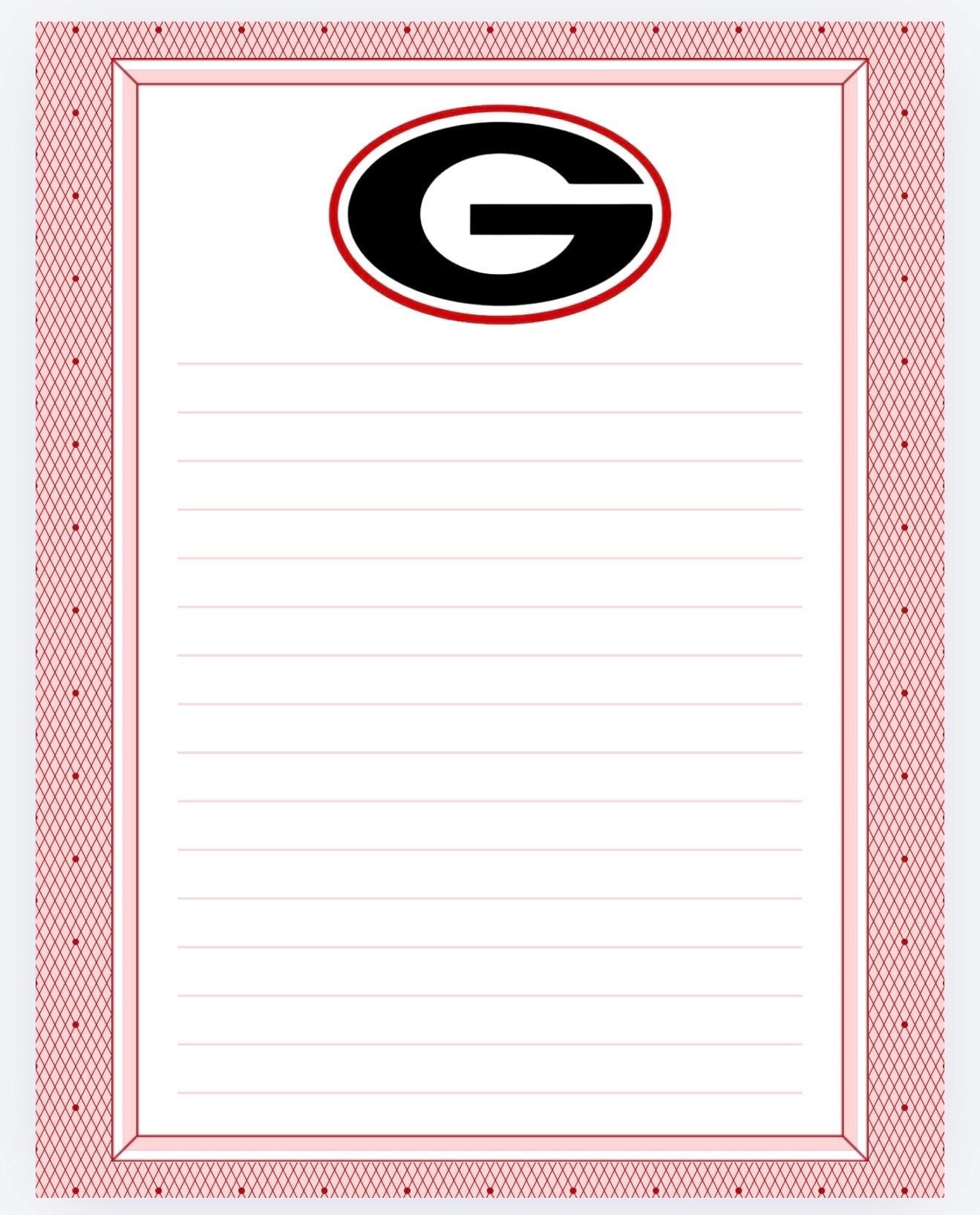 University of Georgia Notepad | UGA Gameday Checklist | Bulldog Fan Gift | College Student Stationery