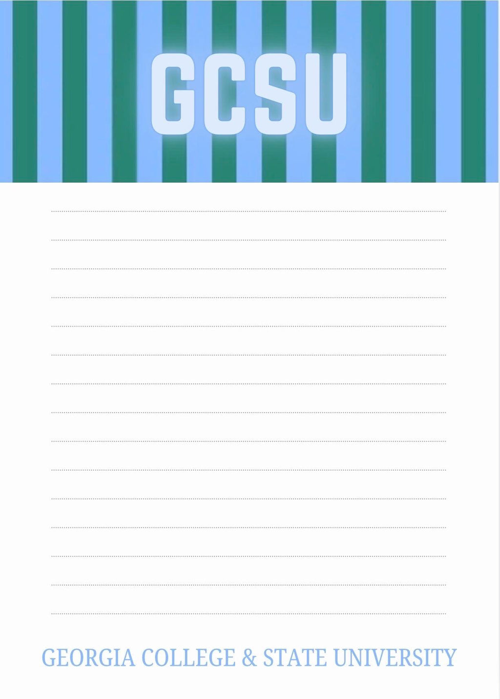 GCSU Gameday Checklist Notepad | Georgia College Student Stationery