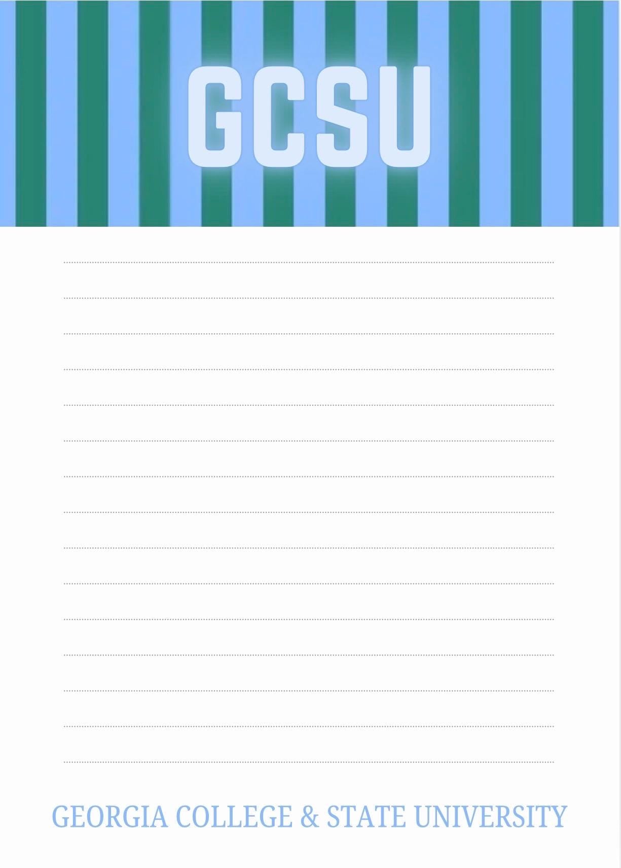 GCSU Gameday Checklist Notepad | Georgia College Student Stationery