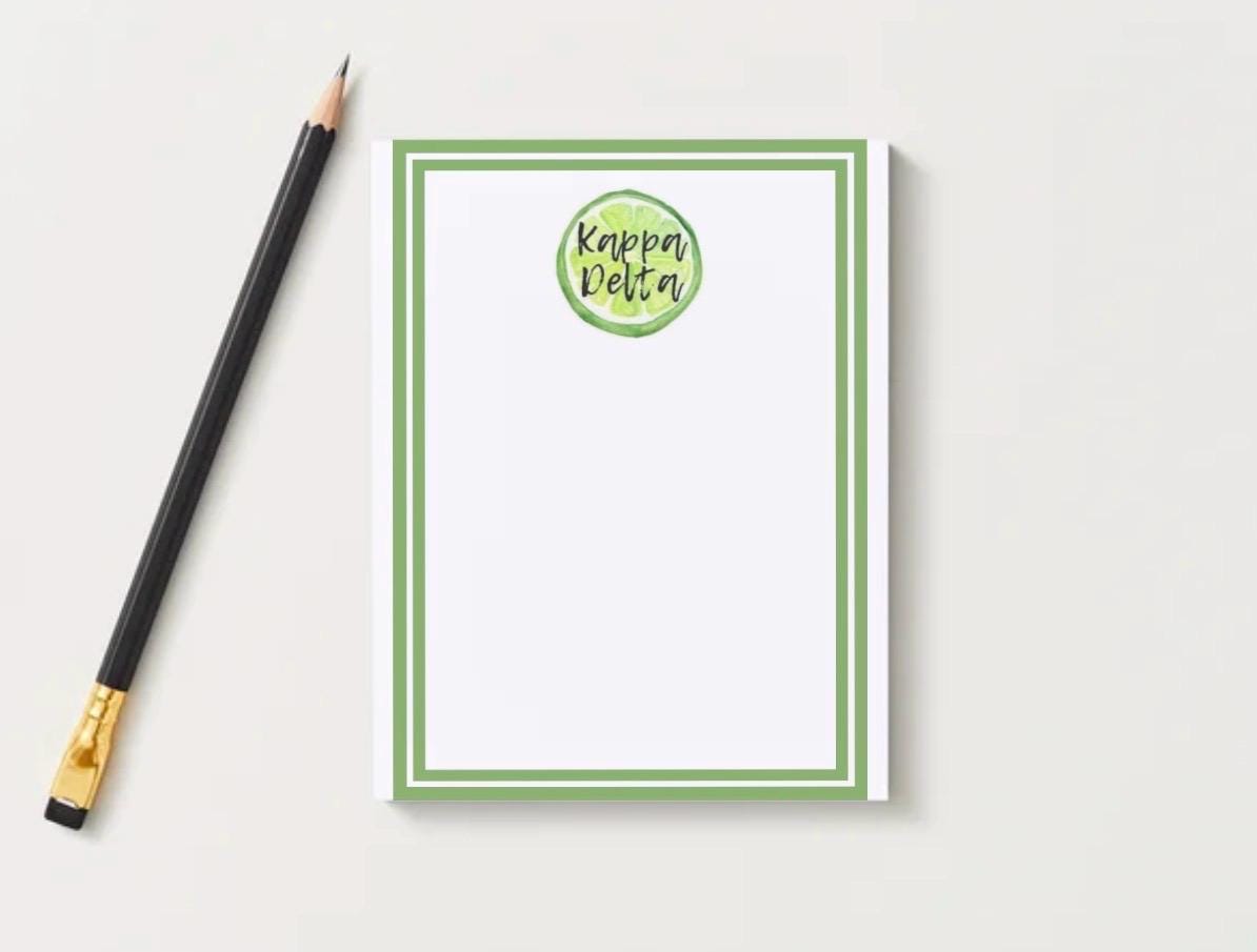 Kappa Delta Notepad | Sorority Stationery | Bid Day, Big Little Gift