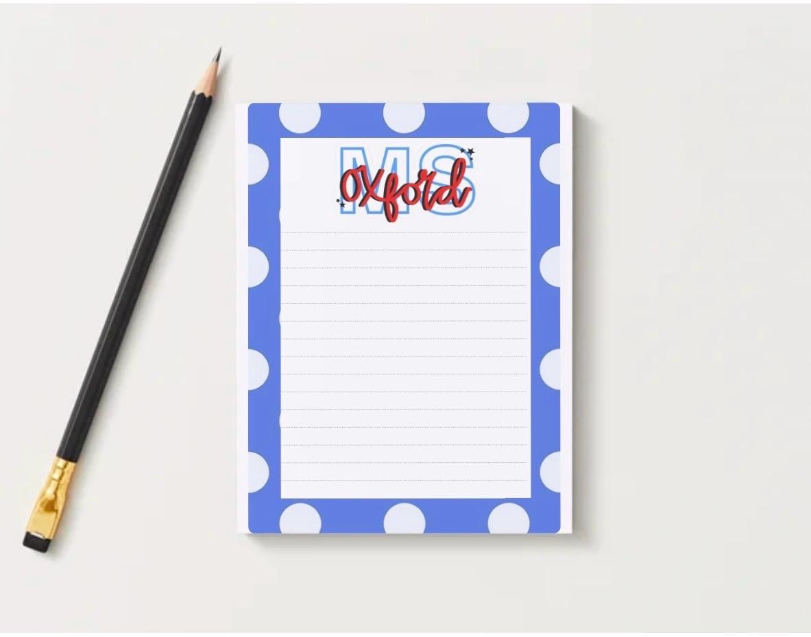 Ole Miss Rebels Gameday Checklist Notepad | College Student Stationery