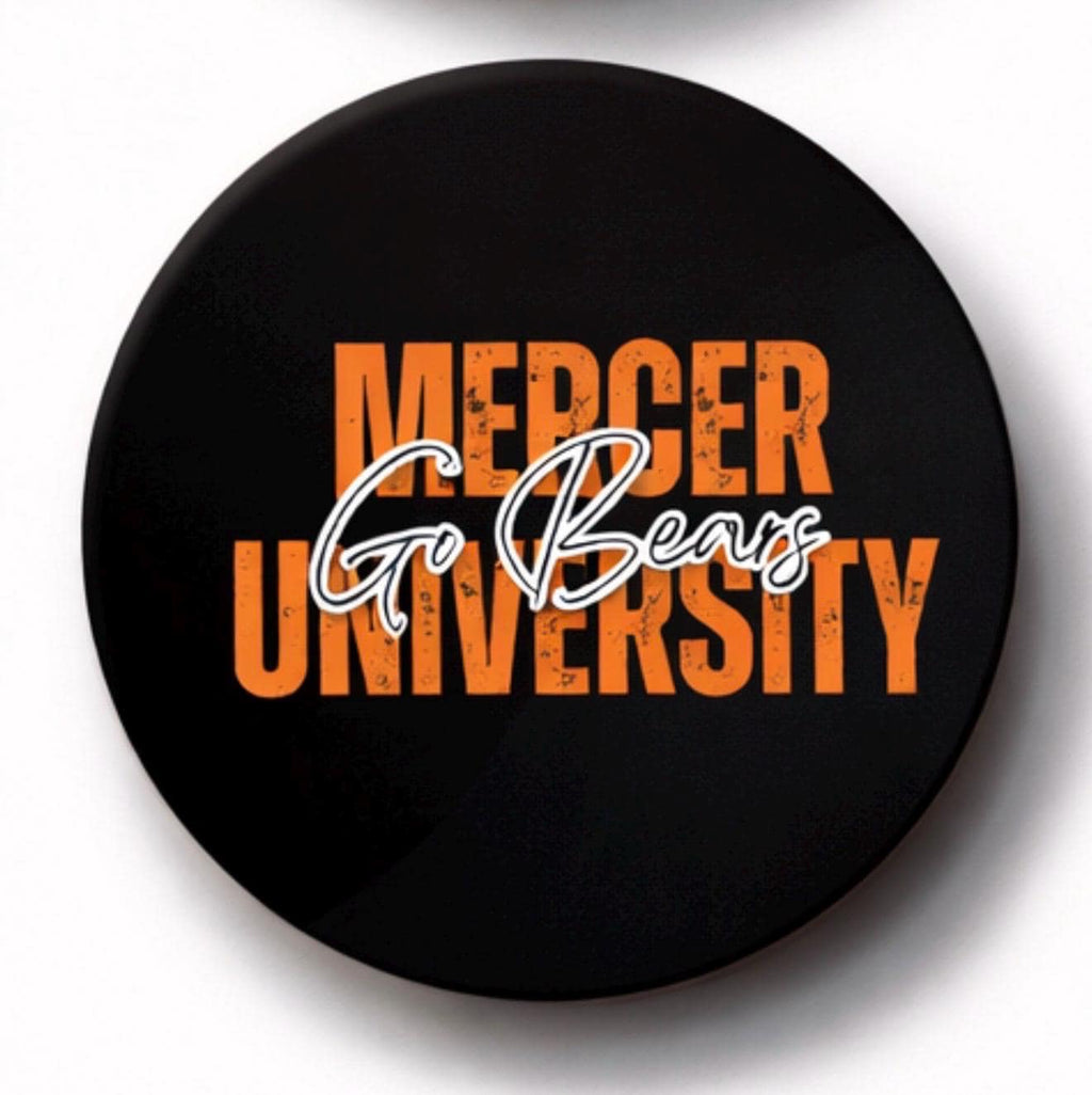 Mercer Inspired Gameday Button | Orange Black Bulldogs Spirit Pin | Graduation Gift