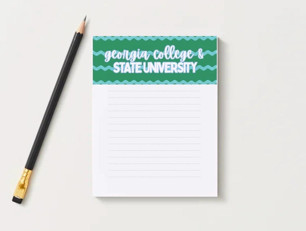 Georgia College Notepad | GCSU Gameday Checklist | Bearcats Stationery